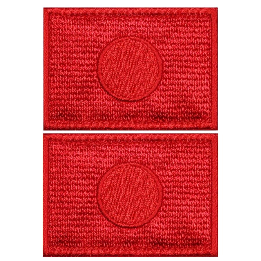 サバゲー チーム マーカー ミリタリーパッチ メス無し 日の丸 S 2枚