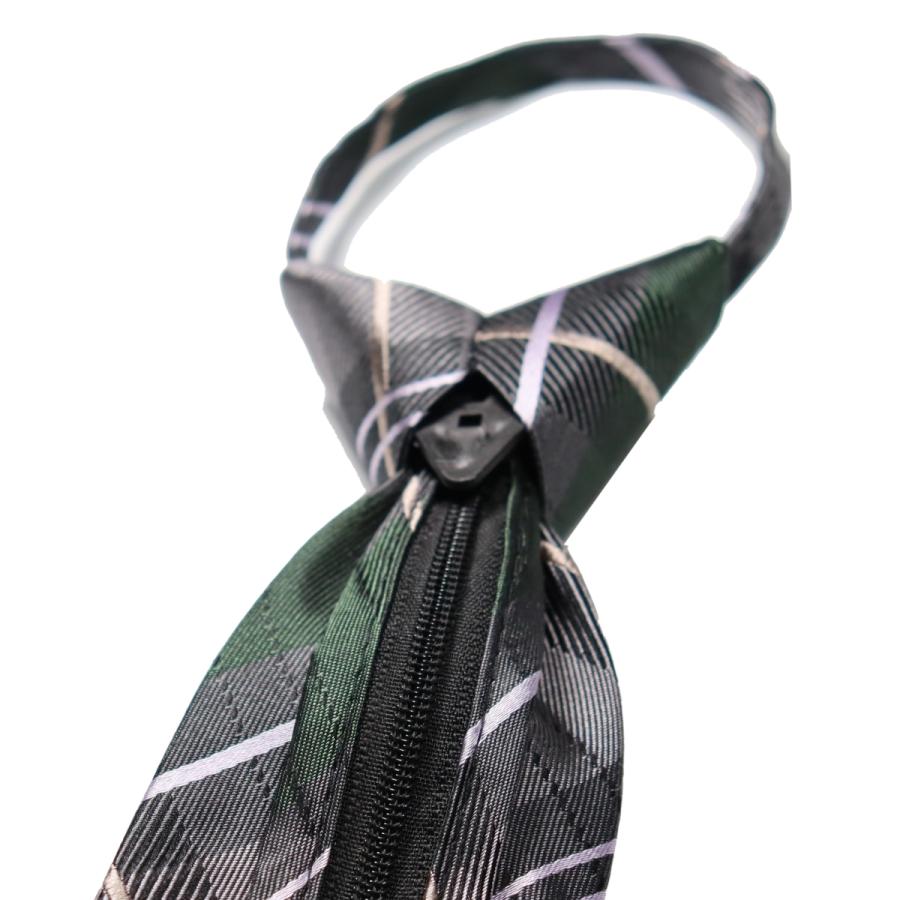 ワンタッチ ネクタイ ブランド MICHIKO LONDON ミチコロンドン チェック柄 はっ水加工 プレゼント 結ばない ネクタイ MKZP-7-C グリーン | MICHIKO LONDON | 03