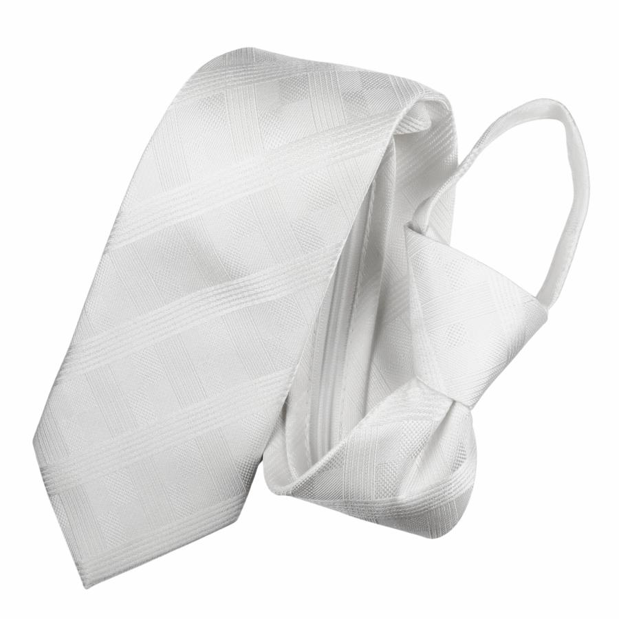 ネクタイ ブランド ミチコロンドン 礼装 結婚式 ブライダル 白 ホワイト シルバー フォーマル ワンタッチ ネクタイ ポケットチーフ セット 撥水加工 MKZP-01 | MICHIKO LONDON | 03