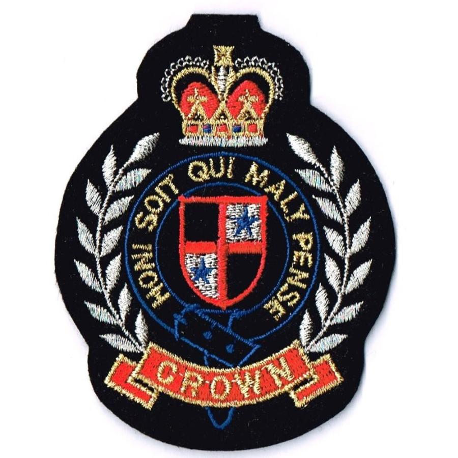 刺繍 エンブレム ワッペン クラウンロング アイロン接着 | 