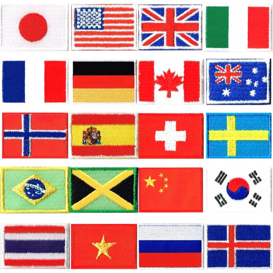 JAPAN ワッペン マスクデコ 小さいサイズ ミニ 刺繍 ワッペン 世界 国旗 SS アイロン接着 スポーツ観戦 応援 日本代表 | 