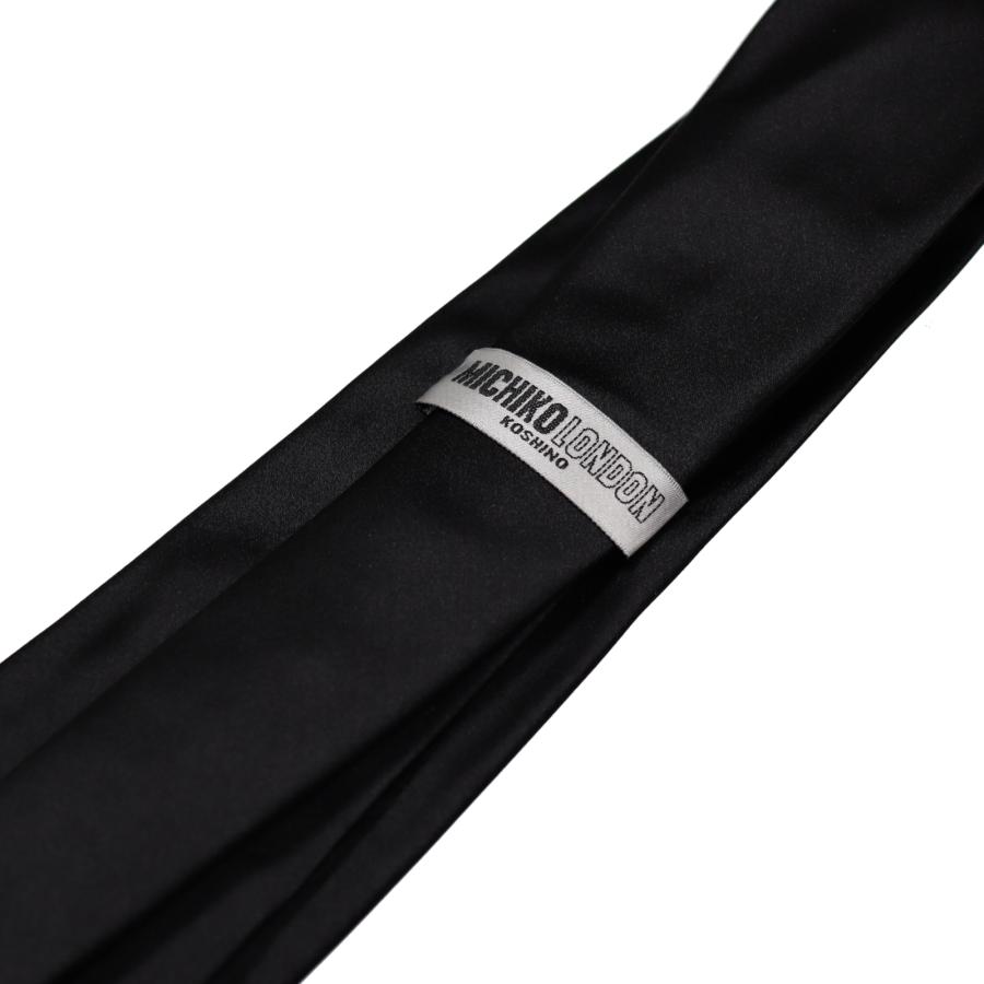 礼装 仏 法事 黒 タイ 日本縫製 MADE IN JAPAN 日本製 ネクタイ ブランド MICHIKO LONDON KOSHINO ミチコロンドン 朱子柄 シルク 100％ mk-japan-BS8 | MICHIKO LONDON | 04