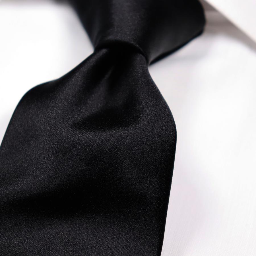 礼装 仏 法事 黒 タイ 日本縫製 MADE IN JAPAN 日本製 ネクタイ ブランド MICHIKO LONDON KOSHINO ミチコロンドン 朱子柄 シルク 100％ mk-japan-BS8 | MICHIKO LONDON | 08