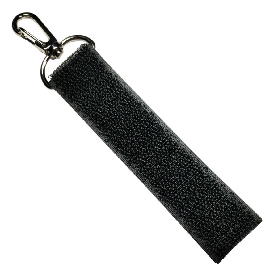 サバゲー ベルクロ パッチ ワッペン ホルダー ナスカン スリム 約2.5cmx11cm 面ファスナー メス 両面貼り付け可 スリム キーホルダー キーリング | 