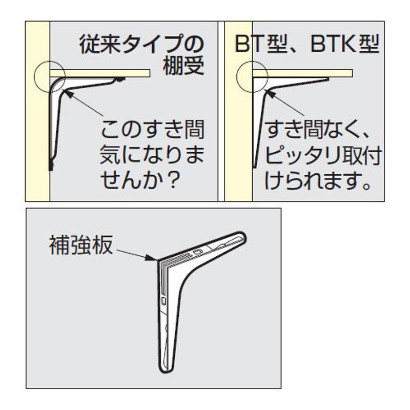 スガツネ工業　鋼製棚受BTK型　BTK-480UM　アンバー