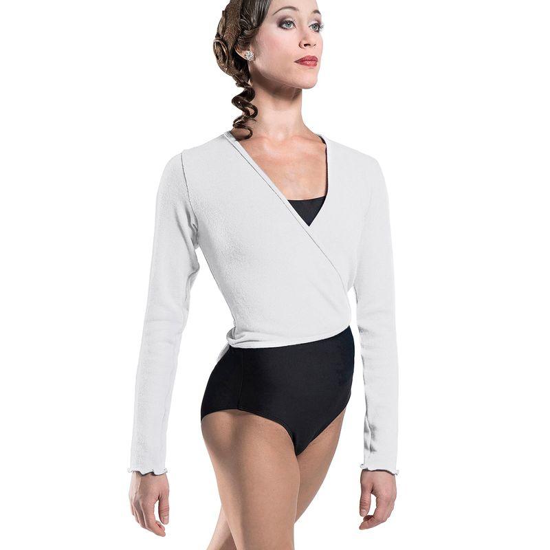 ウェア モア(Wear Moi) バレエ ラップ セーターレディース CARMEN クラッシック Vネックライン ニット素材 (XSサイズ