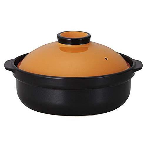 おしゃれ Ih対応 土鍋 美濃焼 宴 うたげ オレンジ ブラック 10号 4500cc 5 6人用 新品 正規品 Www Superavila Com