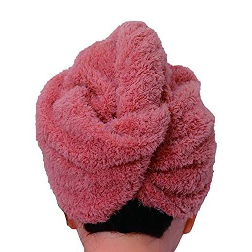ヘアドライタオル ドライキャップ 超吸水極厚ヘアタオル 速乾 髪タオル 長い髪専用軽量 ボタン付きタオルキャ