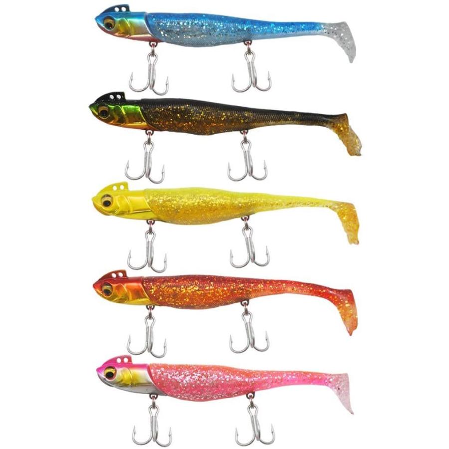 あなたにおすすめの商品 ロッド 釣り竿 Wild Scene ジグヘッド ワーム 5個 セット ヒラメ ルアー フラットフィッシュ 専用設計 予備ワーム付 37g 11 5c Www Threeriversofs Com