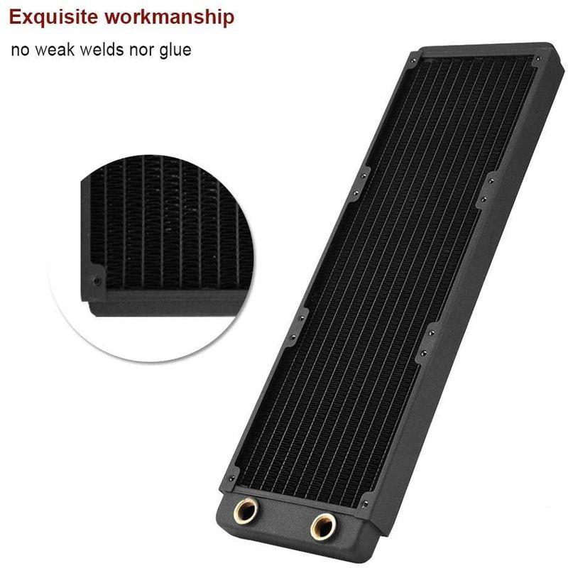 Fosa 銅放熱器ヒートシンク コンピュータ水冷却液体熱交換器 コンピュータ水冷却液体熱交換器 水冷式ラジエーター マーケットビュー Pcパーツ 銅放熱器ヒートシンク 冷却熱交換器ラジエータ 360mm