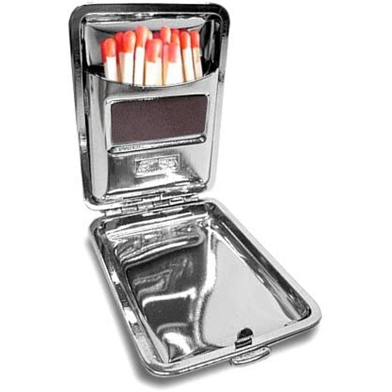 セール商品 摩擦板搭載 ステンレス マッチケース ワンタッチ開閉式 Materialworldblog Com