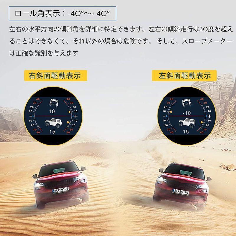 Hudヘッドアップディスプレイ 車の傾斜計 Gpsモード搭載 車載スピードメーター 警報機能 スロープメーター 車のコンパス プロトラクター マーケットビュー 通販 Yahoo ショッピング