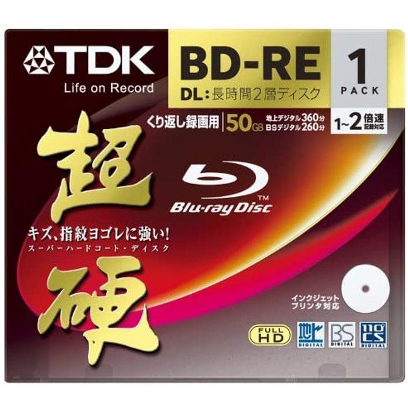 TDK 録画用ブルーレイディスク 超硬シリーズ BD-RE DL 50GB 1-2倍速 ホワイトワイドプリンタブル 1枚 10mmケース B｜marketview｜02