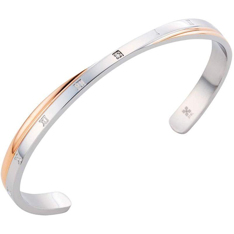 ファッションデザイナー アトラス ダイヤモンド サージカルステンレス ブランド 人気 レディース バングル ホワイトクローバー ローマ数字 ゴールド クロス ブレスレット Baskincoffee Vicom Corp Com
