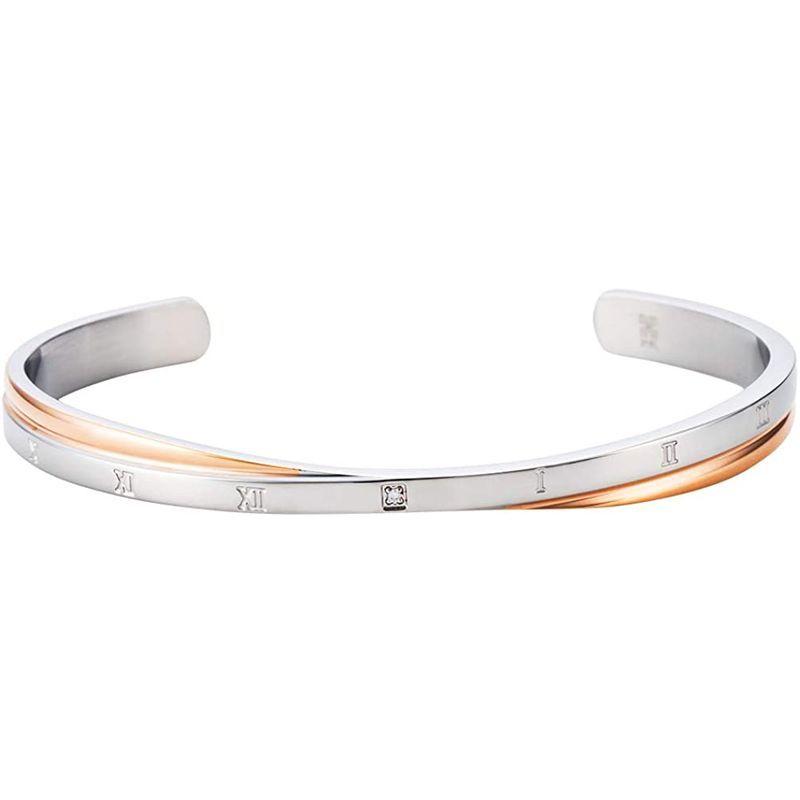ファッションデザイナー アトラス ダイヤモンド サージカルステンレス ブランド 人気 レディース バングル ホワイトクローバー ローマ数字 ゴールド クロス ブレスレット Baskincoffee Vicom Corp Com