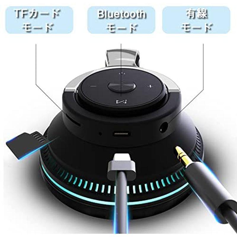 SITOAT Bluetoothヘッドホン ワイヤレス ヘッドフォン オーバーイヤー ヘッドホン 24時間再生 LEDライト 重低音 TFカ｜marketview｜10