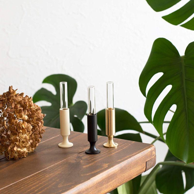 卸売 フウム 一輪挿し 花瓶 小さい ガラス 試験管 真鍮 日本製 ブラック Originaljustturkey Com