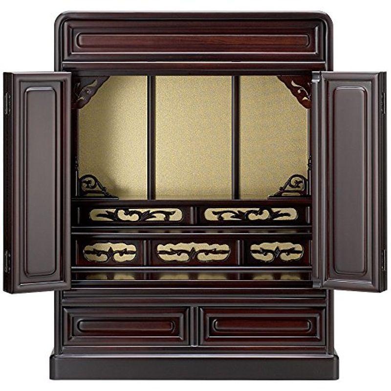 サイズは 仏壇屋 滝田商店 仏壇 唐木 ミニ仏壇 (日本製) 桜色仏壇 20号