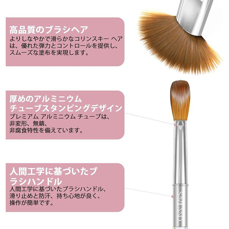 店Saviland コリンスキーネイルブラシセット 4本 ネイルアート アクリルネイルブラシ ネイルジェル用 平筆 シルバー ネイル筆セット ネイルアート KADS スカルプネイルブラシセット スカルプチュアネイルブラシ ラメ入りハンドル ネイルアートブラシセットネイルアート専用ブラシ