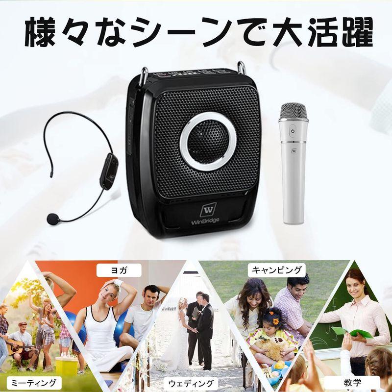 W WINBRIDGE 拡声器 ポータブル拡声器 高出力25W 2人同時使用 小型