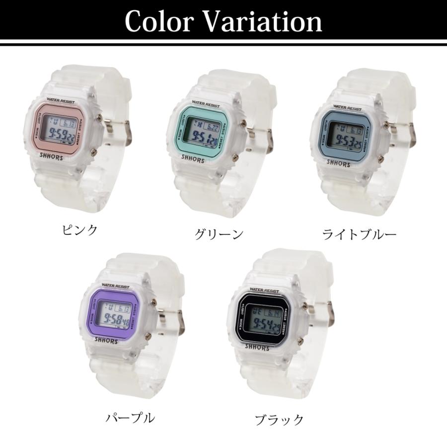 楽天市場】デジタル 腕時計 レディース（ベルトカラーホワイト