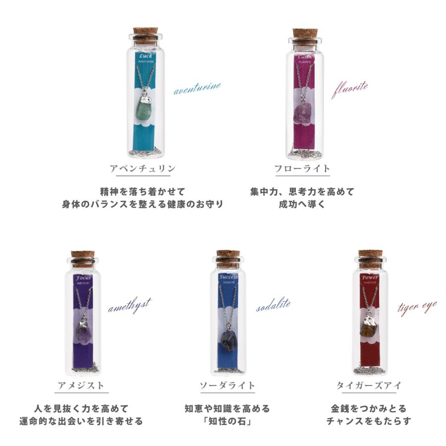 天然石 ネックレス イン ウィッシュボトル 願い事 望み wish bottle 願いの瓶 鉱物 エネルギー 属性 効果 目的 目標 ヒーリング スピリチュアル |  | 13
