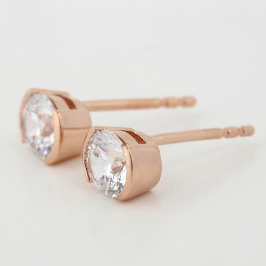 SWAROVSKI ピアス スワロフスキー 一粒 18金 ピンクゴールド CZ SWAROVSKI ピアス スワロフスキー 一粒 18金 ピンクゴールド CZ