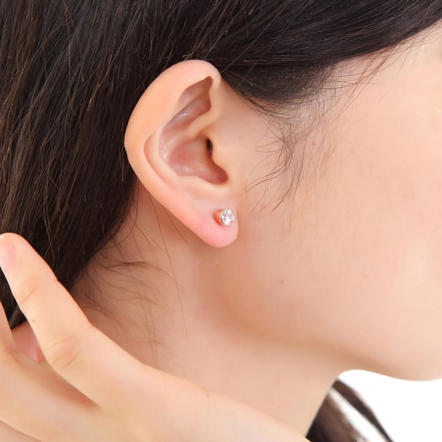 SWAROVSKI ピアス スワロフスキー 一粒 18金 ピンクゴールド CZ SWAROVSKI ピアス スワロフスキー 一粒 18金 ピンクゴールド CZ