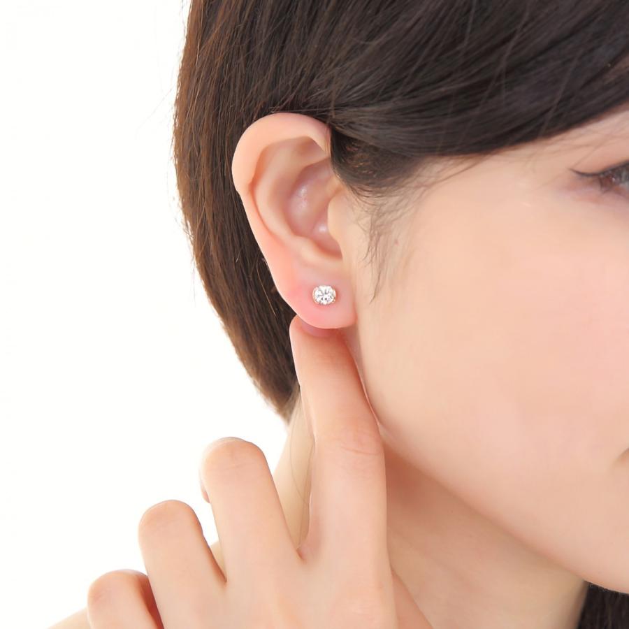 SWAROVSKI ピアス スワロフスキー 一粒 18金 ピンクゴールド CZ SWAROVSKI ピアス スワロフスキー 一粒 18金 ピンクゴールド CZ