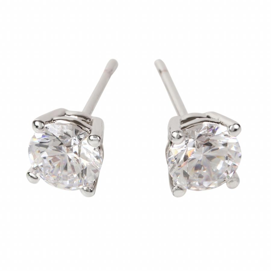 SWAROVSKI ピアス スワロフスキー 一粒 プラチナ ホワイト