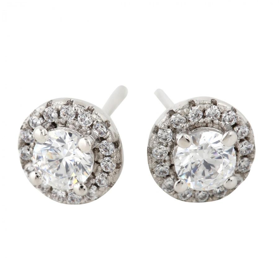 SWAROVSKI ピアス スワロフスキー 一粒 プラチナ ホワイトゴールド CZ 