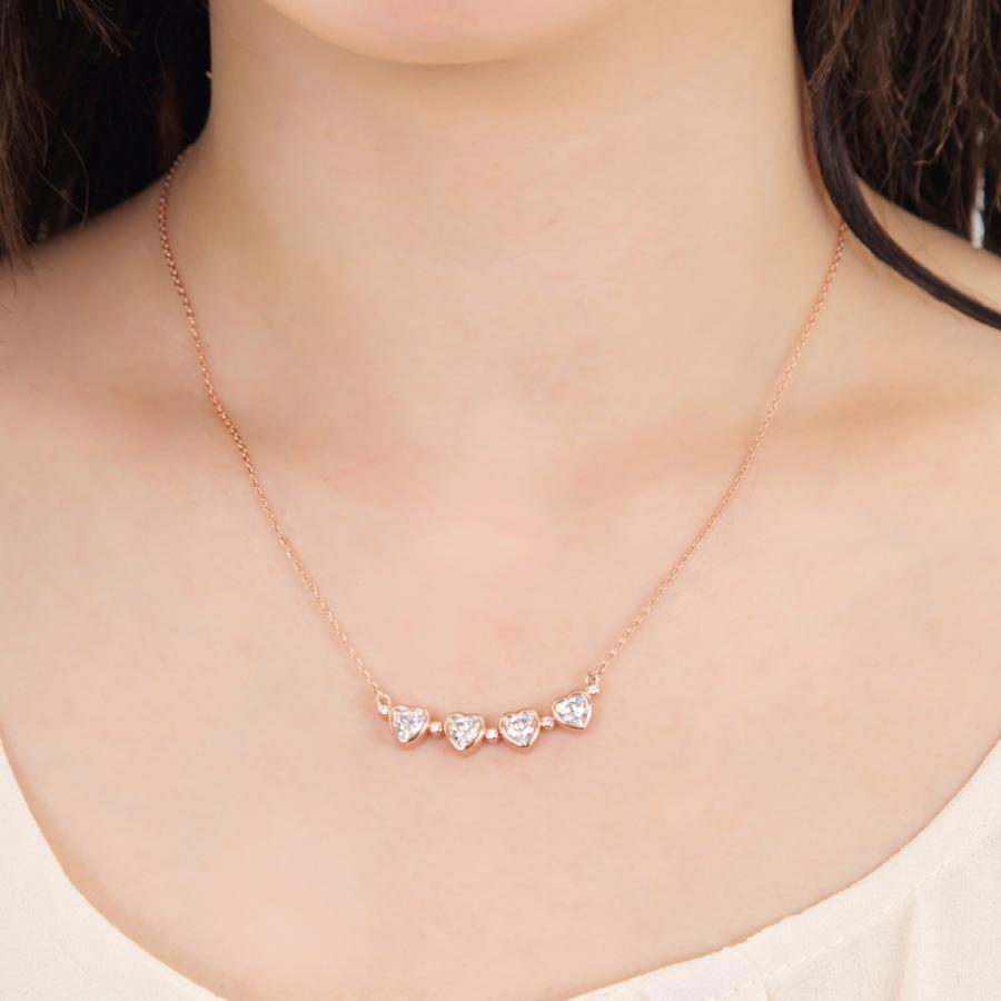 SWAROVSKI ネックレス スワロフスキー ハート 四つ葉 18金 SWAROVSKI ネックレス スワロフスキー ハート 四つ葉 18金