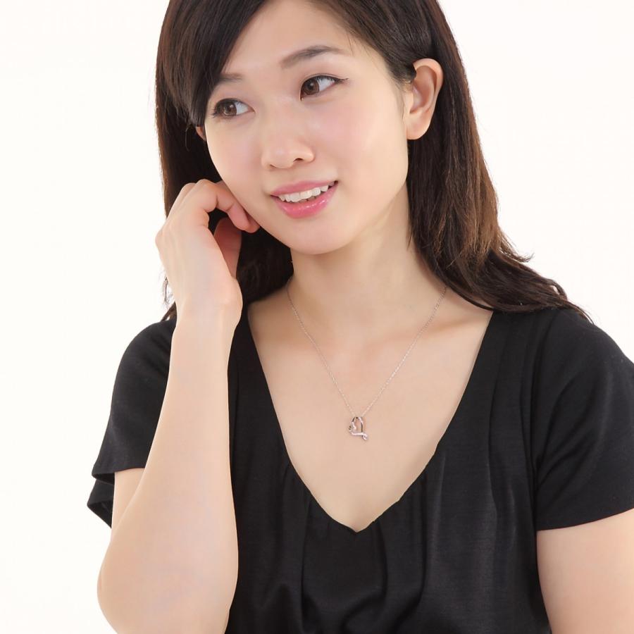 SWAROVSKI ネックレス スワロフスキー ハート プラチナ 18金