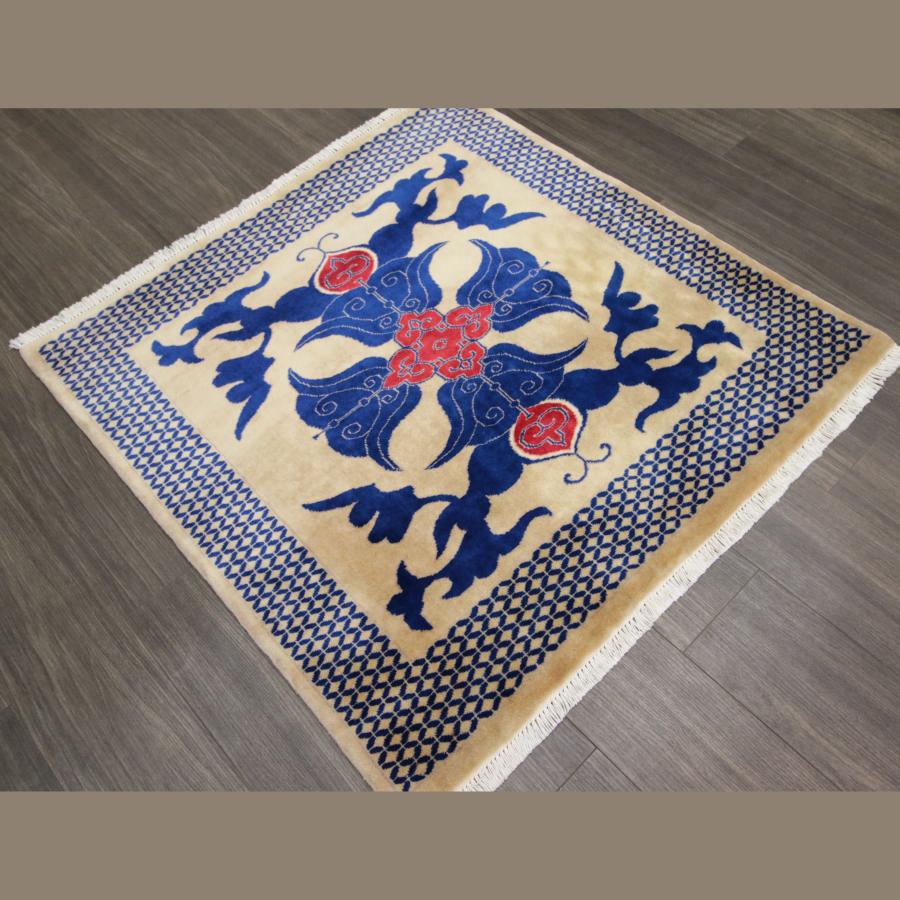 展示品 パキスタン 手織り ラグ 絨毯 カーペット 幾何学模様 幾何学的