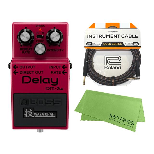 BOSS Delay DM-2w(J)/技WAZA CRAFT + Roland ケーブル セット 