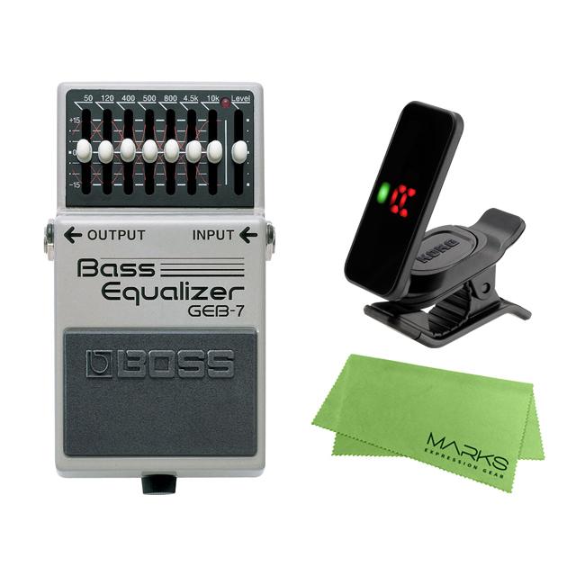 BOSS Bass Equalizer GEB-7 + KORG Pitchclip 2 PC-2 + マークスオリジナルクロス セット　コンパクトエフェクター［宅配便］【区分A】｜marks-music