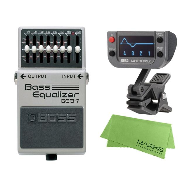 BOSS Bass Equalizer GEB-7 + KORG AW-OTB-POLY + マークスオリジナルクロス セット　コンパクトエフェクター［宅配便］【区分A】｜marks-music