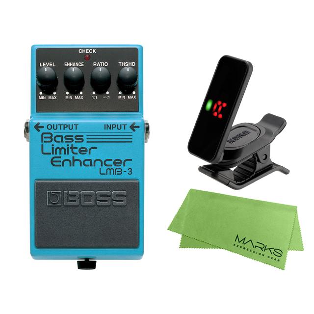BOSS Bass Limiter Enhancer LMB-3 + KORG Pitchclip 2 PC-2 + マークスオリジナルクロス セット　コンパクトエフェクター［宅配便］【区分A】｜marks-music