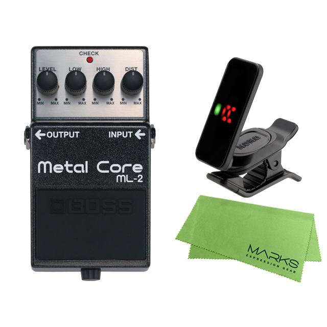 BOSS Metal Core ML-2 + KORG Pitchclip 2 PC-2 + マークスオリジナルクロス セット　コンパクトエフェクター