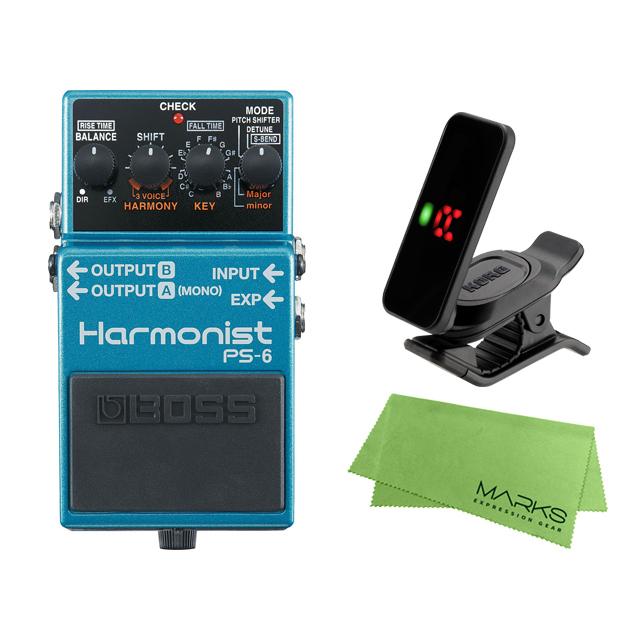 BOSS Harmonist PS-6 + KORG Pitchclip 2 PC-2 + マークスオリジナルクロス セット　コンパクトエフェクター｜マークスミュージック