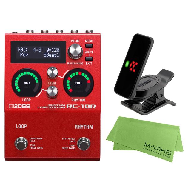 BOSS RC-10R + KORG Pitchclip 2 PC-2 + マークスオリジナルクロス セット　ギターエフェクター／ルーパー【配送区分A】