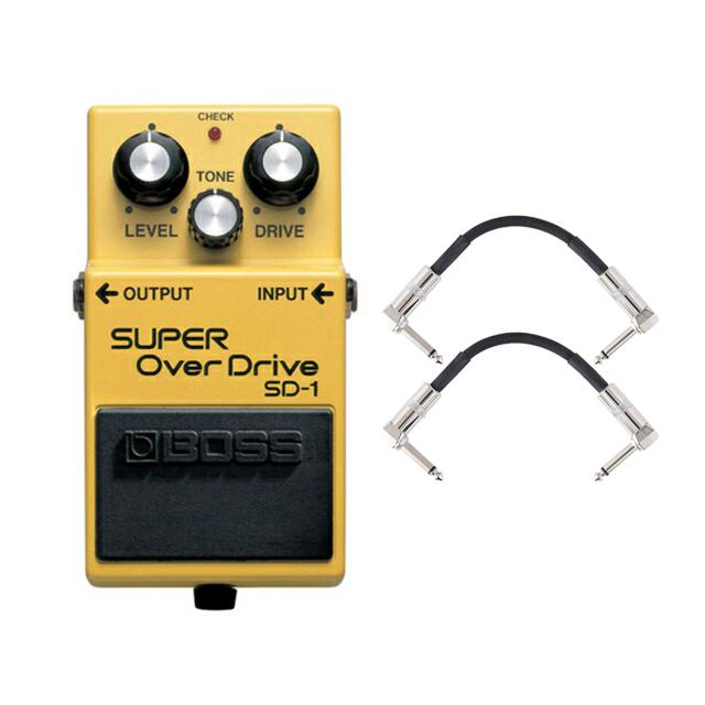 BOSS SUPER OverDrive SD-1 + モリダイラパッチケーブル2本 セット　コンパクトエフェクター