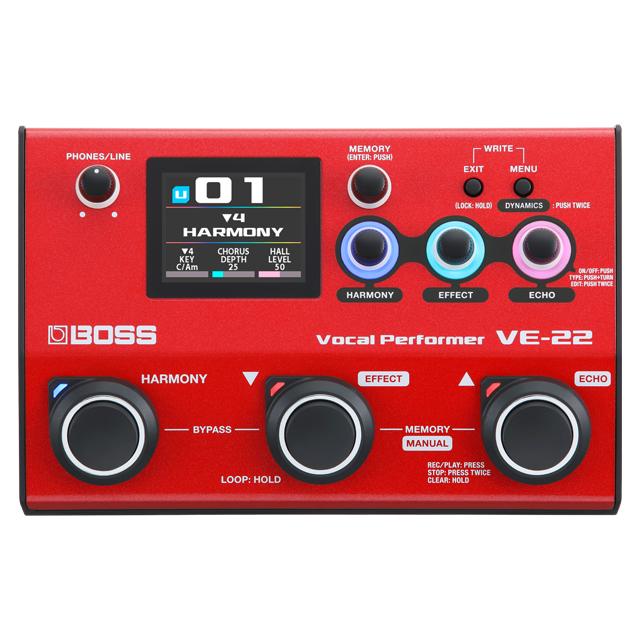 BOSS VE-22 ヴォーカルエフェクター 実機レビュー】新たなボーカルエフェクターBOSS VE-22が入荷！簡単操作