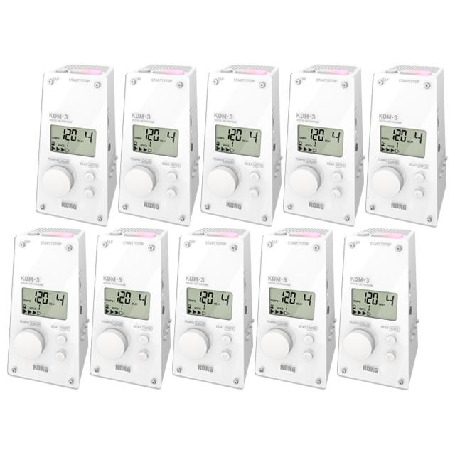 【まとめ買い】KORG KDM-3 WH ホワイト 10個セット デジタル・メトロノーム