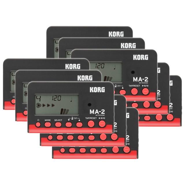 【まとめ買い】KORG MA-2 ブラック＆レッド MA-2-BKRD 10個セット メトロノーム