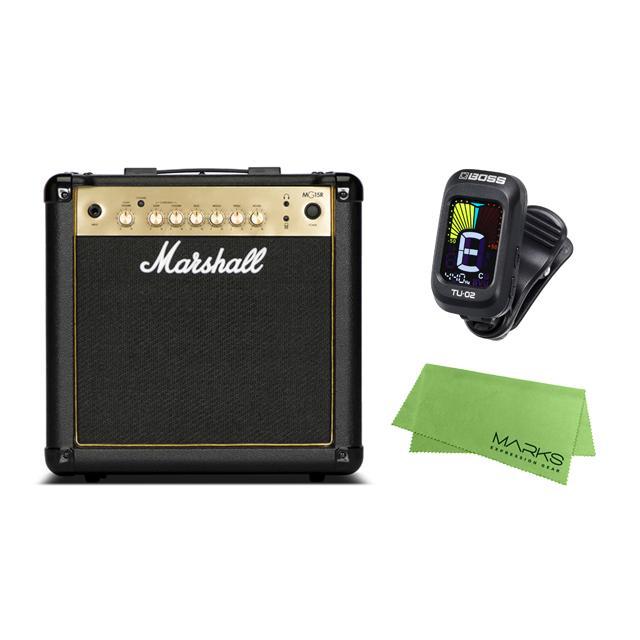 Marshall（マーシャル） MARSHALL MG15R GOLD+ BOSS TU-02 + マークス 