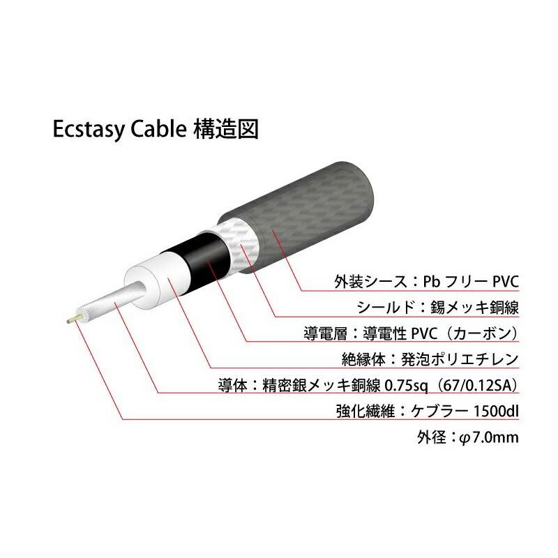 OYAIDE オヤイデ電気 Ecstasy Cable ストレート - ストレート [7.0m-SS]の画像