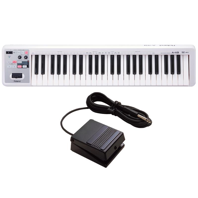 Roland A-49 ホワイト [A-49-WH] +スイッチペダル DP-2 セット　MIDIコントローラー