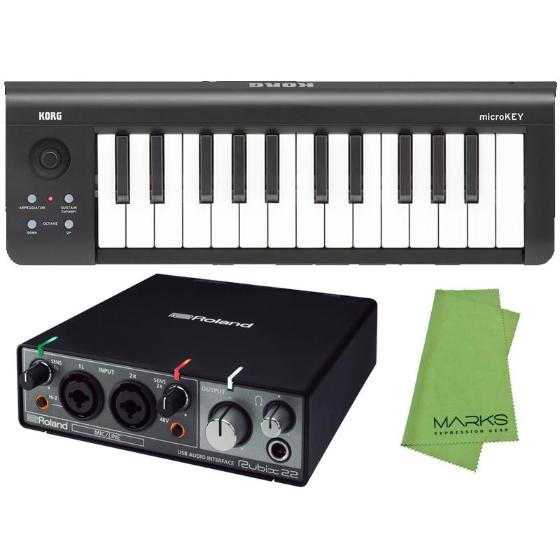 Roland Rubix22 + KORG microKEY-25 セット　オーディオインターフェイス
