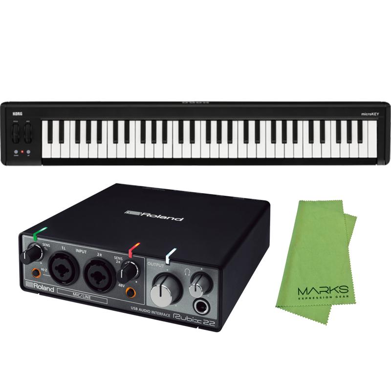 rubix22 korg オーディオインターフェイス ローランド（Roland） Roland Rubix22 + KORG microKEY2-61 セット